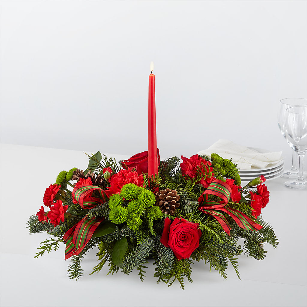 By the Candlelight Centerpiece – R & J BLOOMS, Rowlett TX