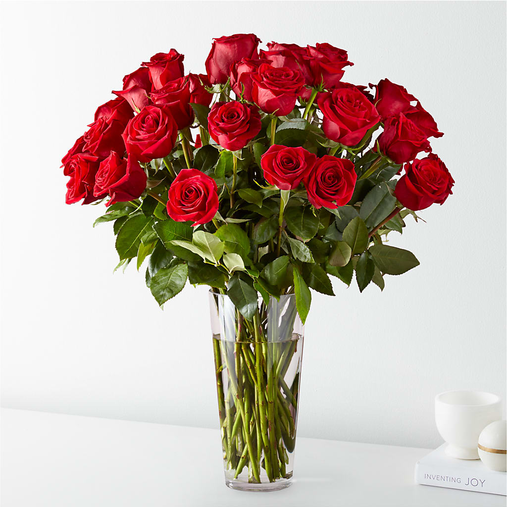 Long Stem Red Rose Bouquet – R & J BLOOMS, Rowlett TX