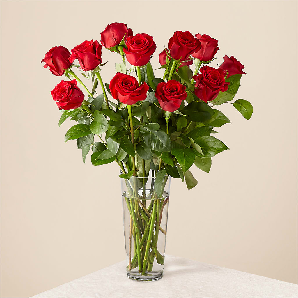 Long Stem Red Rose Bouquet – R & J BLOOMS, Rowlett TX