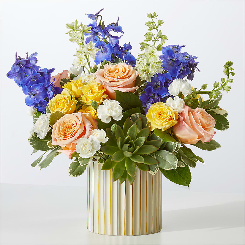 Cobalt Reverie Bouquet – R & J BLOOMS, Rowlett TX