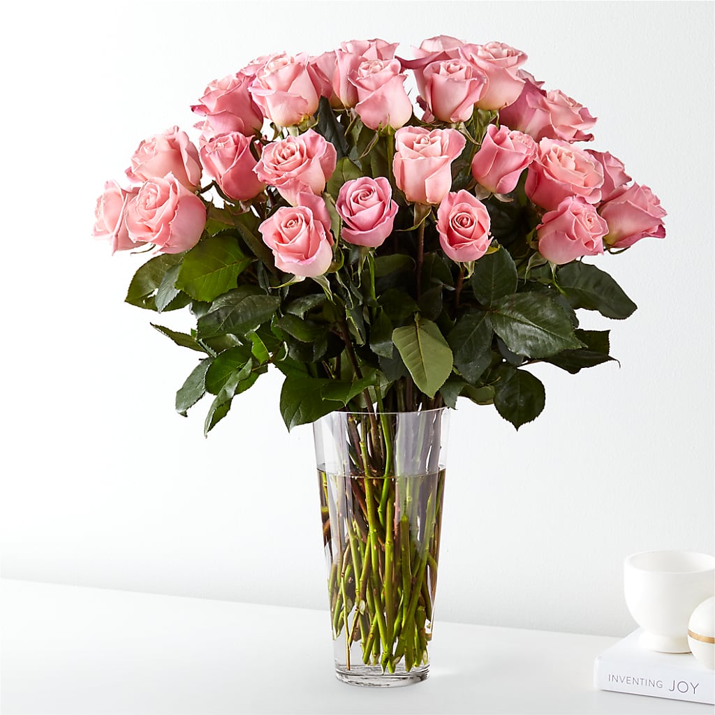 Long Stem Pink Rose Bouquet – R & J BLOOMS, Rowlett TX