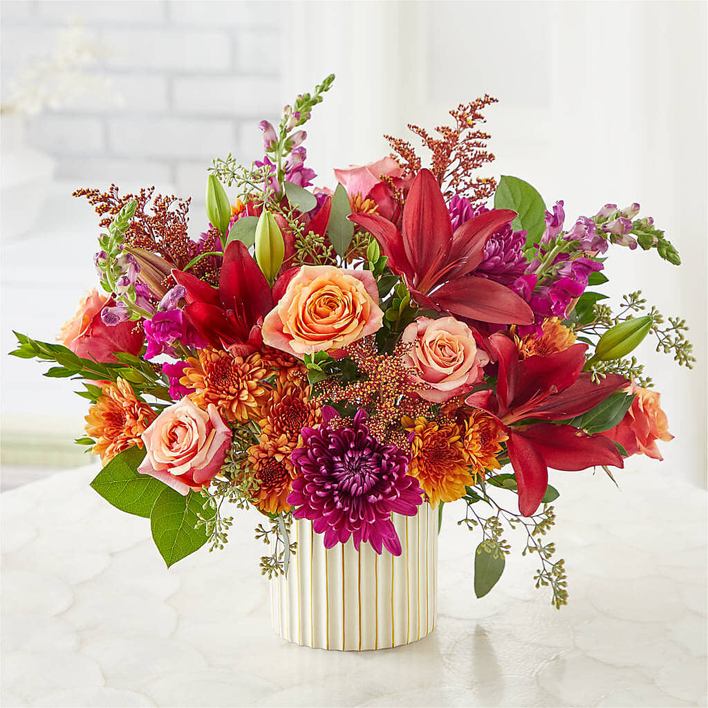 Burgundy Landscape Bouquet – R & J BLOOMS, Rowlett TX