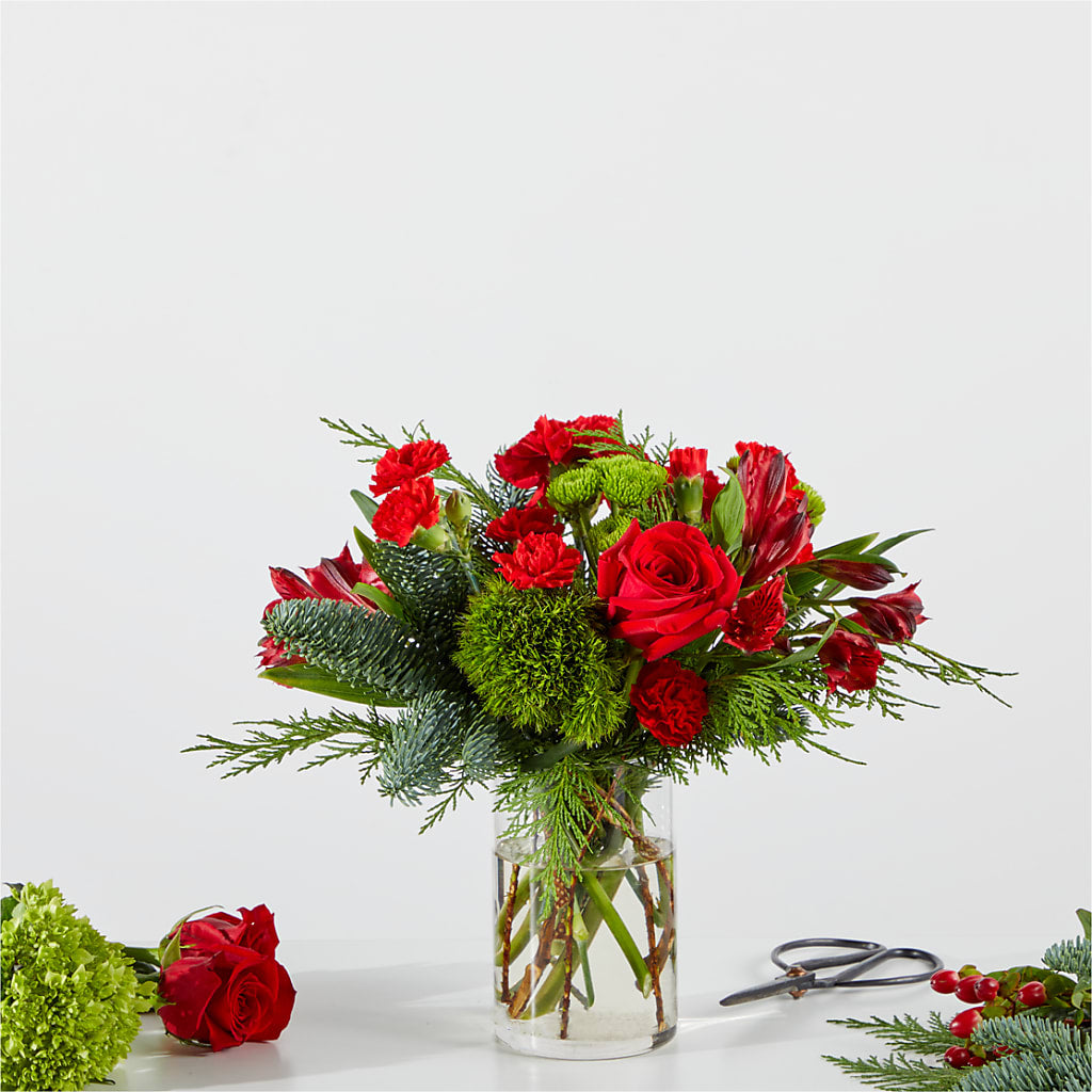 Merry Moment Bouquet – A Florist Original – R & J BLOOMS, Rowlett TX