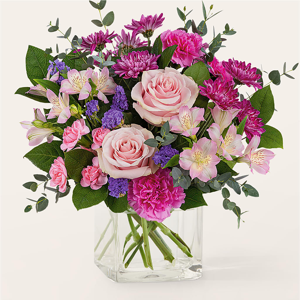 Rosy Radiance Bouquet – R & J BLOOMS, Rowlett TX