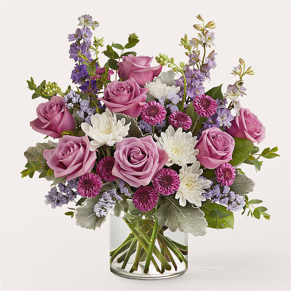 Violet Frost Bouquet – R & J BLOOMS, Rowlett TX