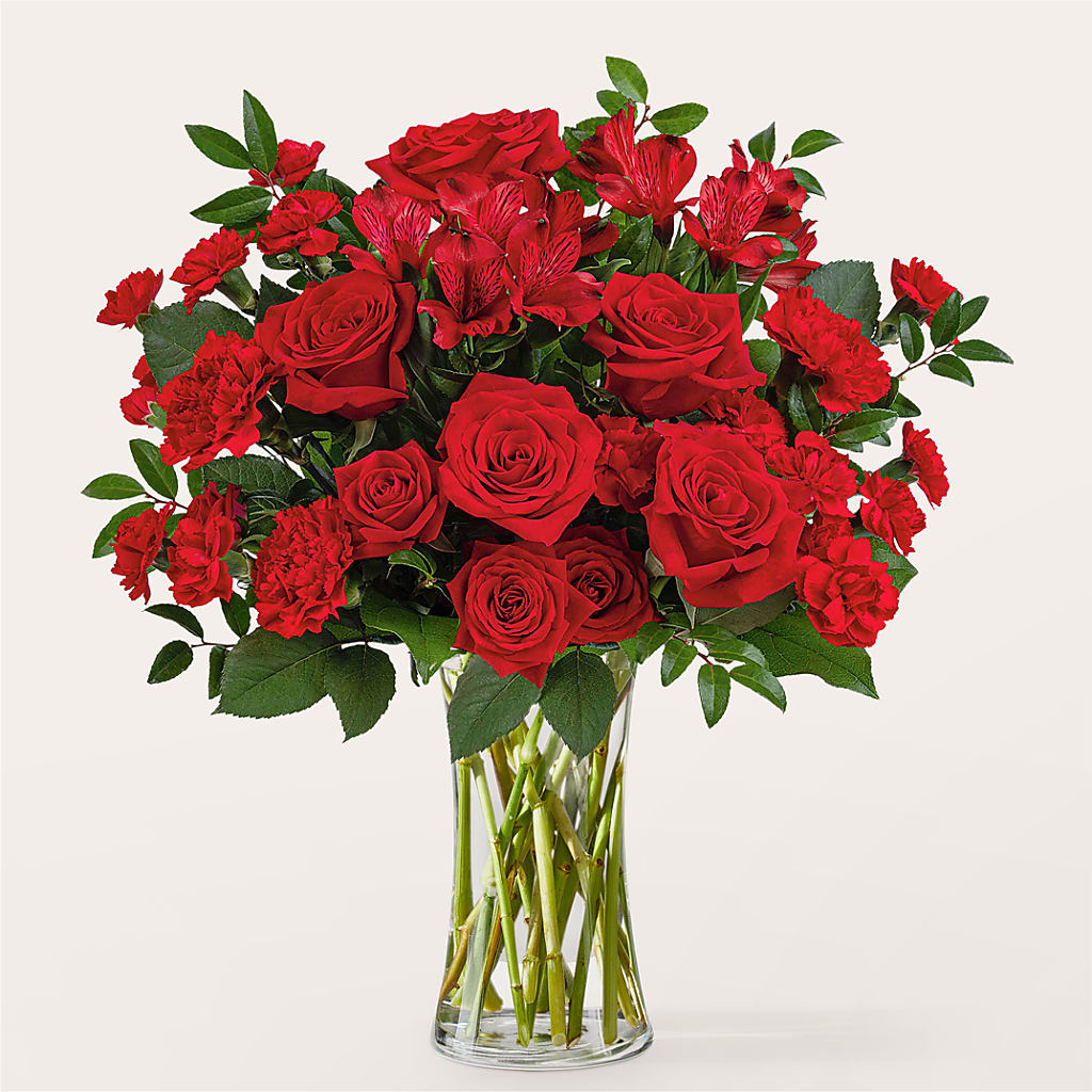 Brilliant Ruby Bouquet – R & J BLOOMS, Rowlett TX