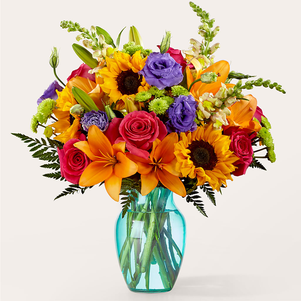 Double Rainbow Bouquet – R & J BLOOMS, Rowlett TX