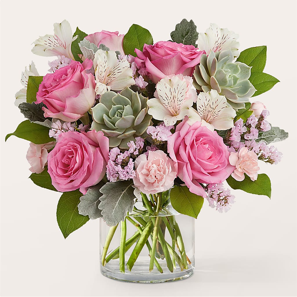 Dusty Rose Bouquet – R & J BLOOMS, Rowlett TX