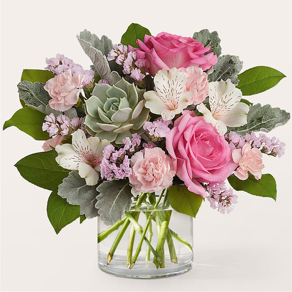 Dusty Rose Bouquet – R & J BLOOMS, Rowlett TX