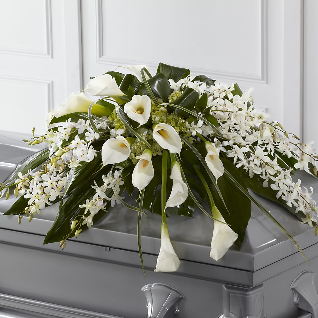 Angel Wings Casket Spray – R & J BLOOMS, Rowlett TX