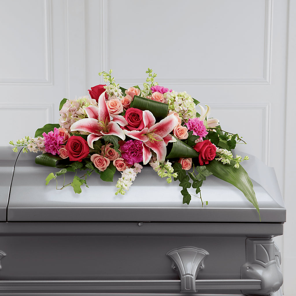 Splendid Grace Casket Spray – R & J BLOOMS, Rowlett TX