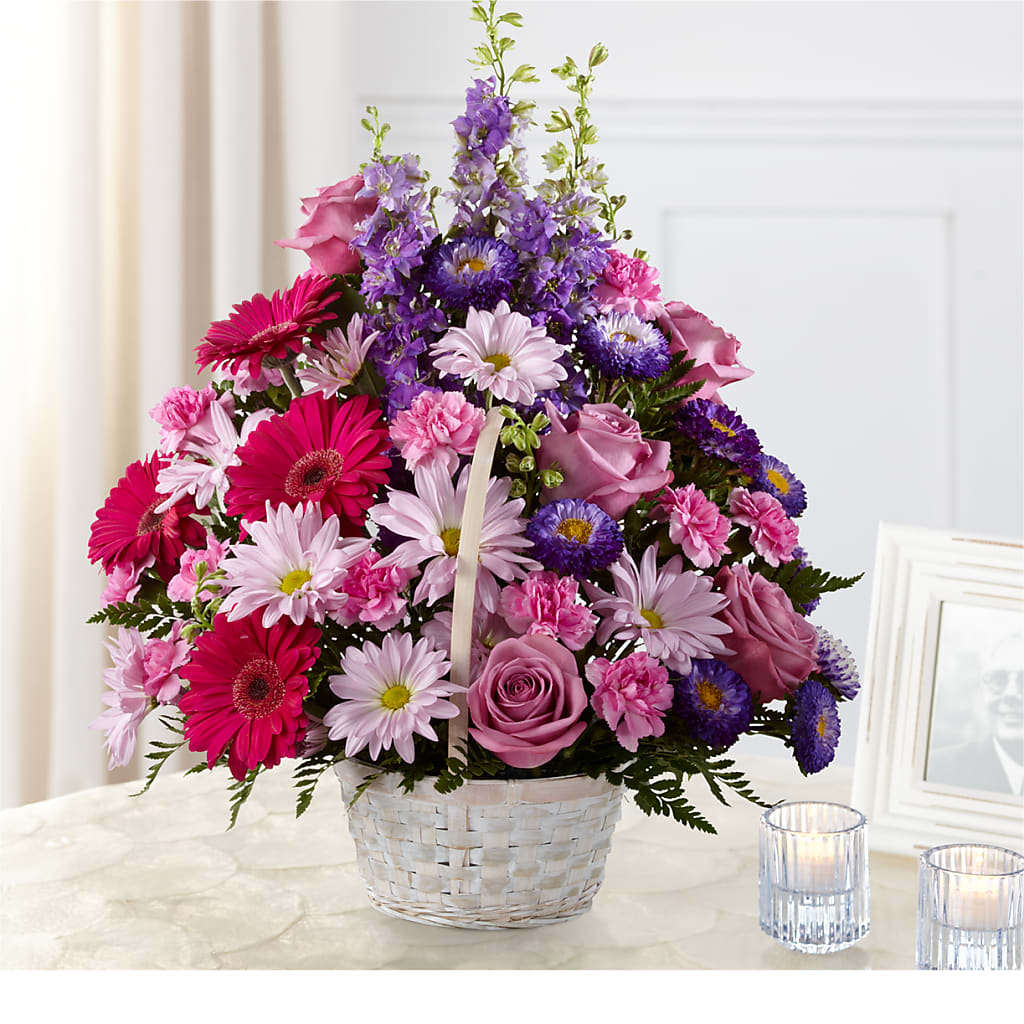 Pastel Peace Basket – R & J BLOOMS, Rowlett TX