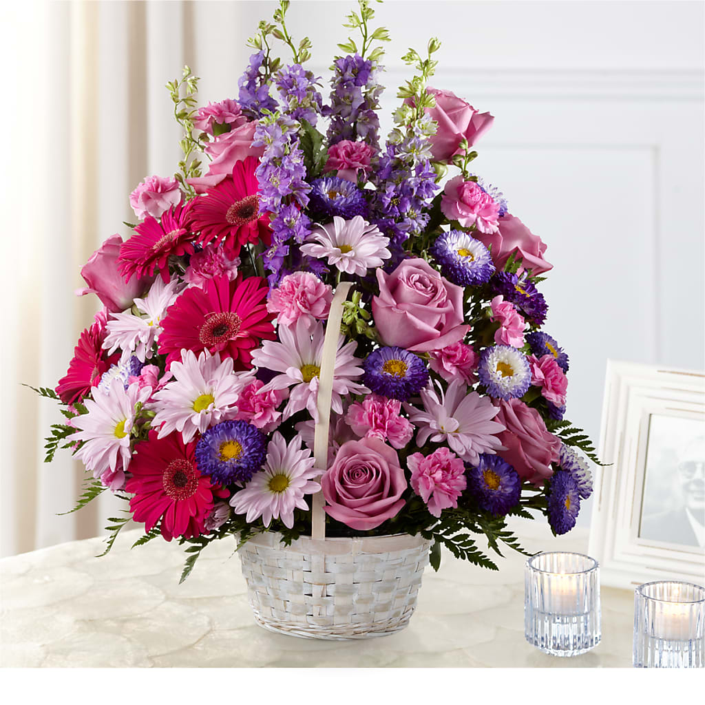 Pastel Peace Basket – R & J BLOOMS, Rowlett TX