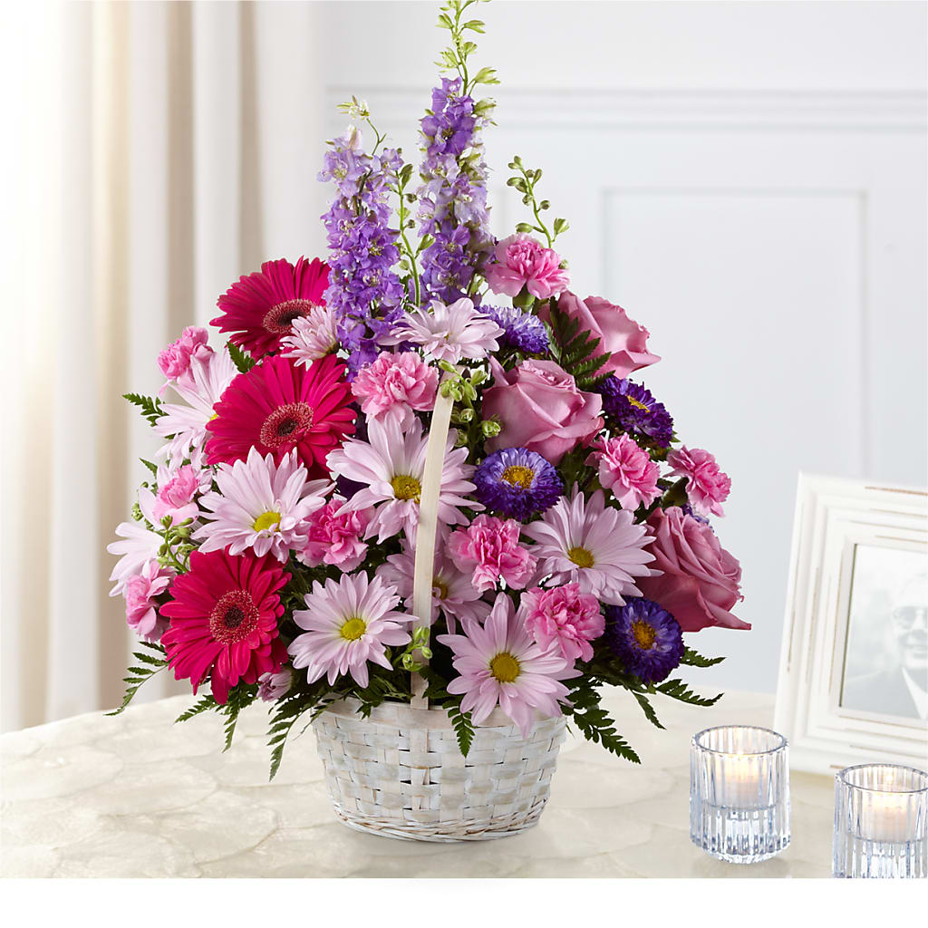 Pastel Peace Basket – R & J BLOOMS, Rowlett TX