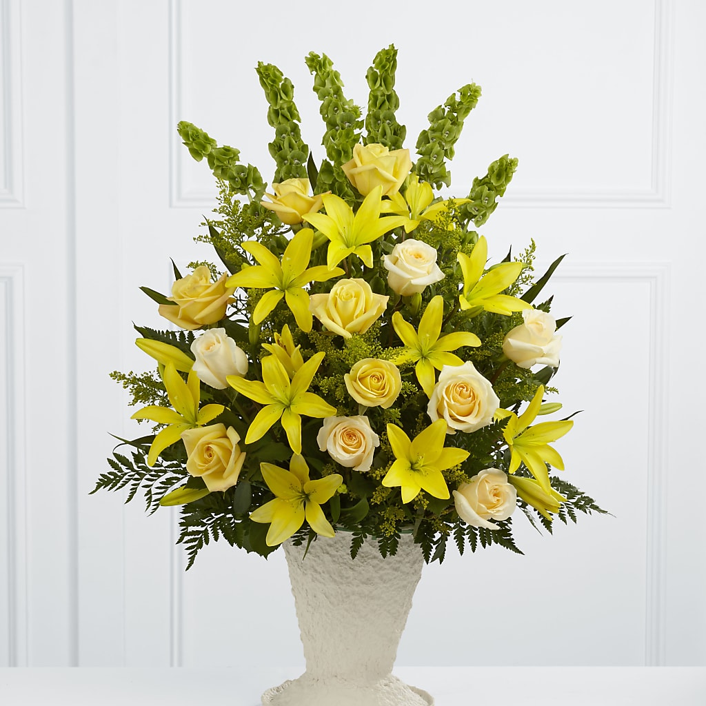 Golden Memories Arrangement – R & J BLOOMS, Rowlett TX