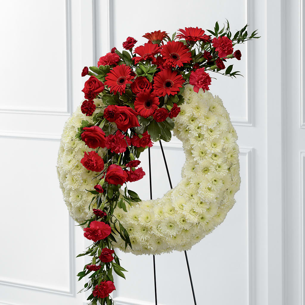 Graceful Tribute Wreath – R & J BLOOMS, Rowlett TX