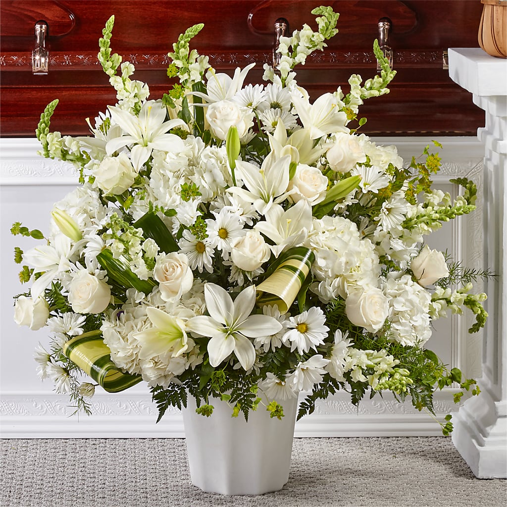 Thoughts of Tranquility Floor Basket – R & J BLOOMS, Rowlett TX