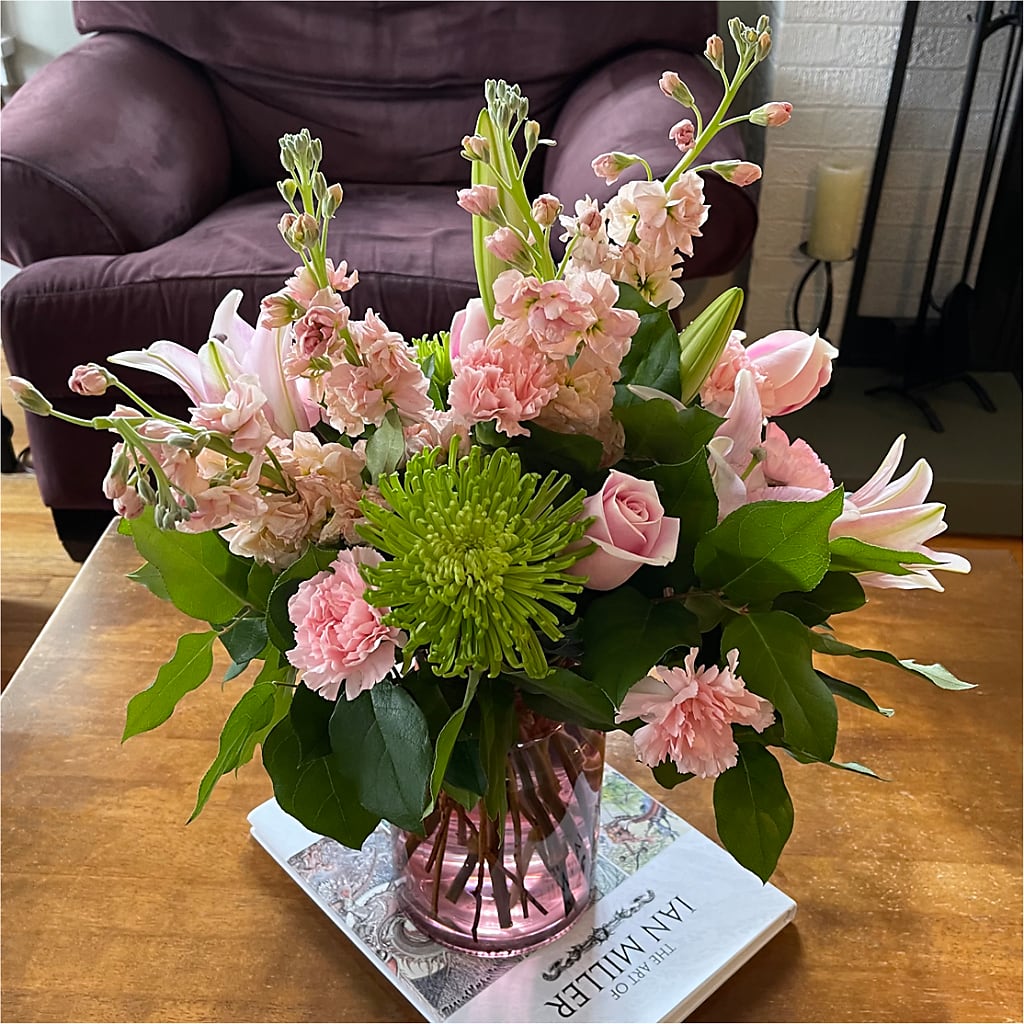 Pretty in Pink Bouquet – R & J BLOOMS, Rowlett TX