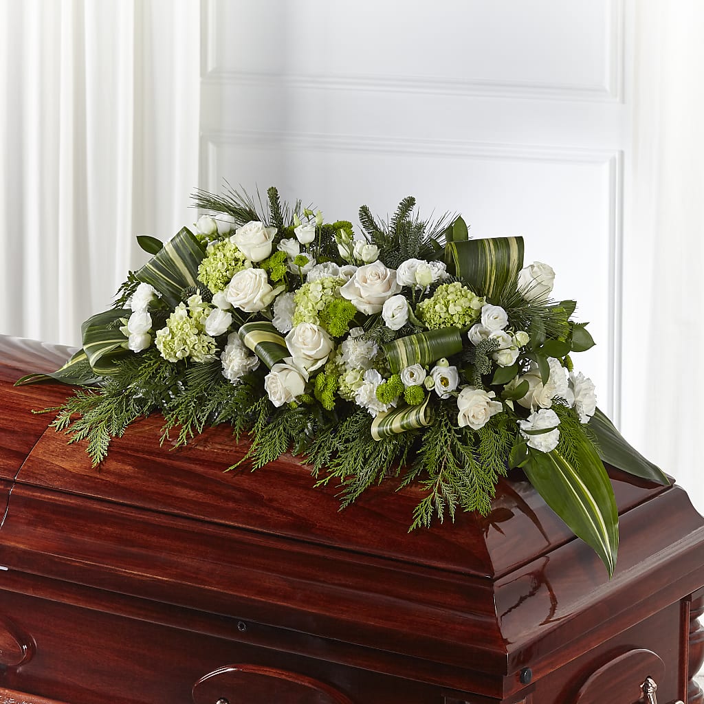 Hopeful Gesture Casket Spray – R & J BLOOMS, Rowlett TX