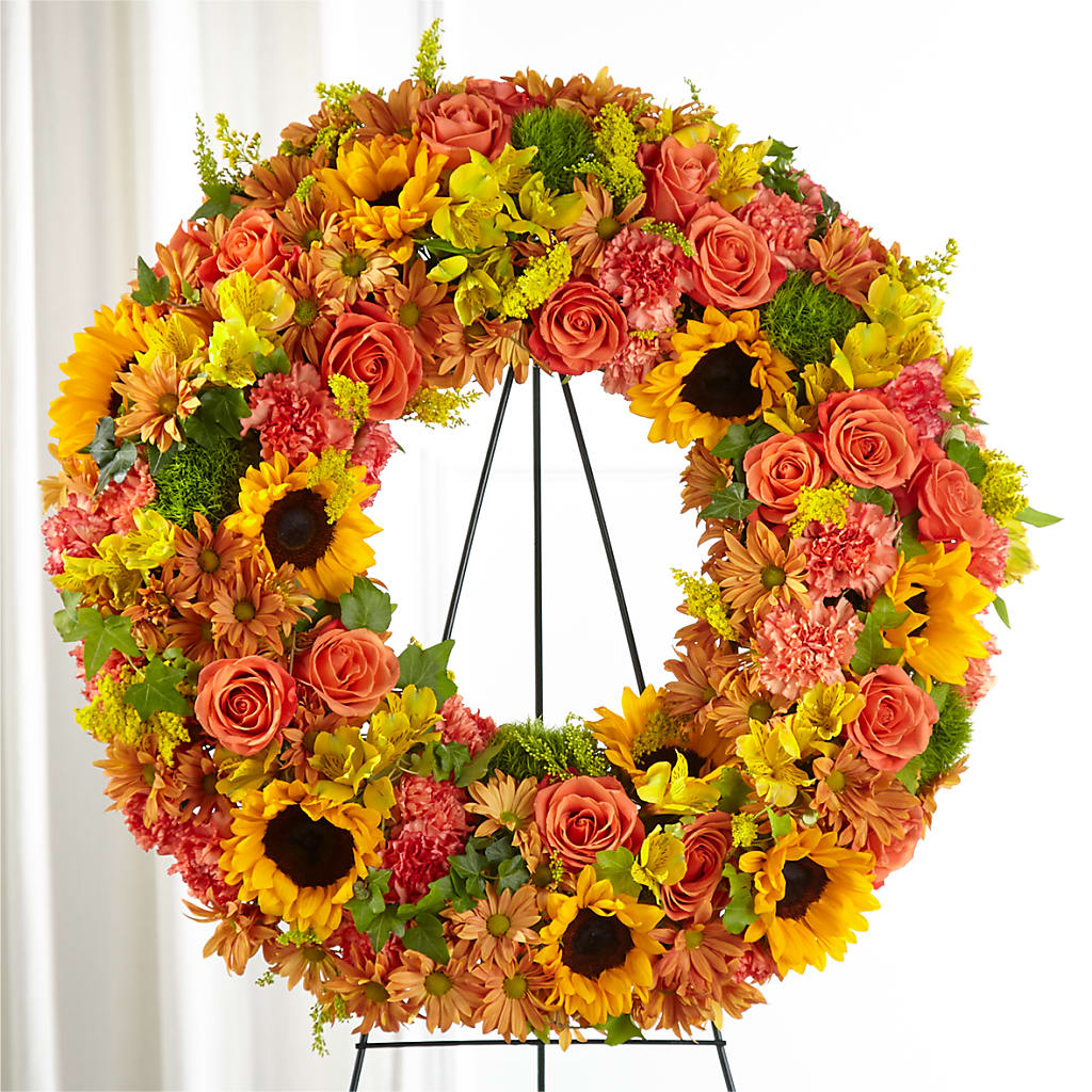 Autumnal Memories Wreath (Standard) – R & J BLOOMS, Rowlett TX