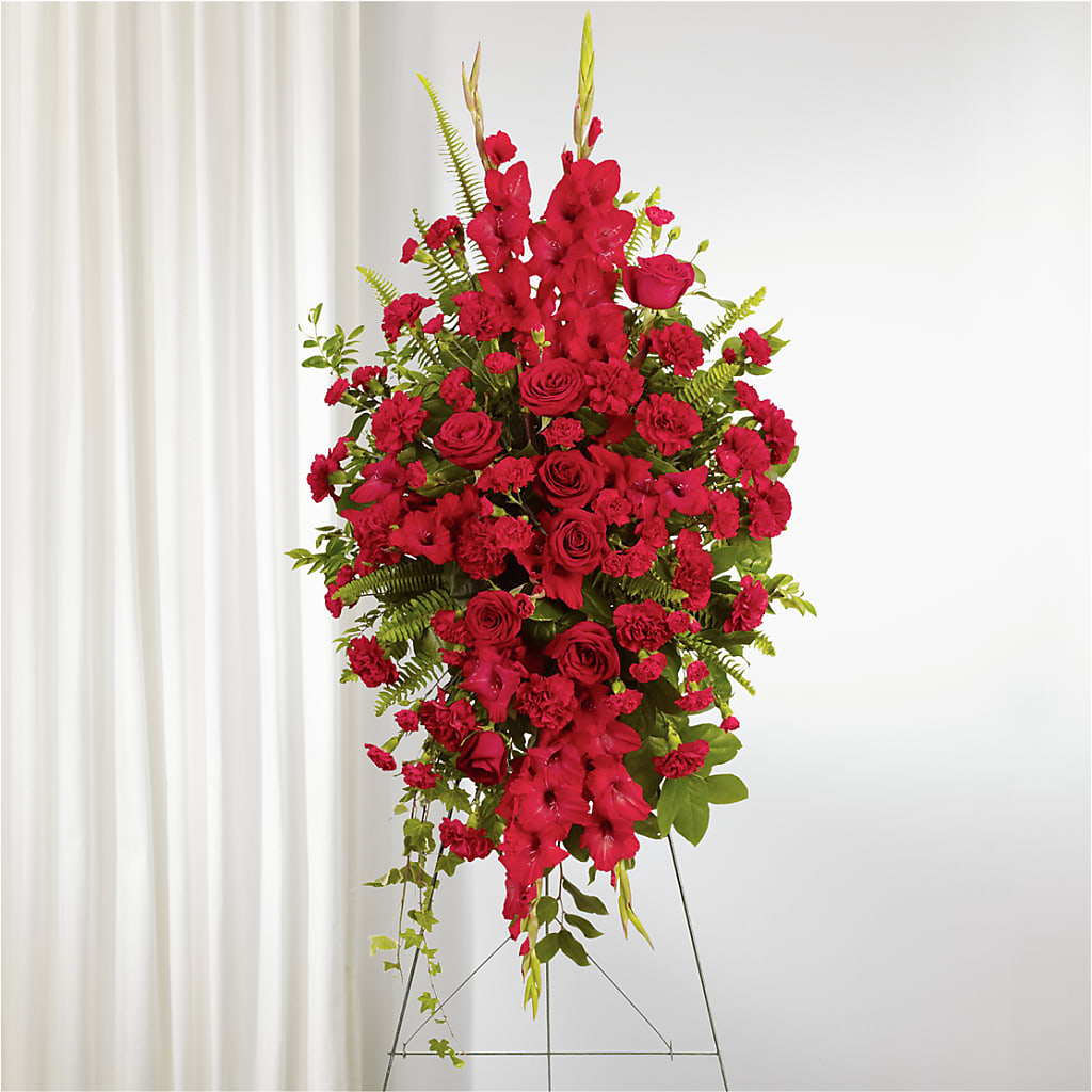 From the Heart Standing Spray – R & J BLOOMS, Rowlett TX