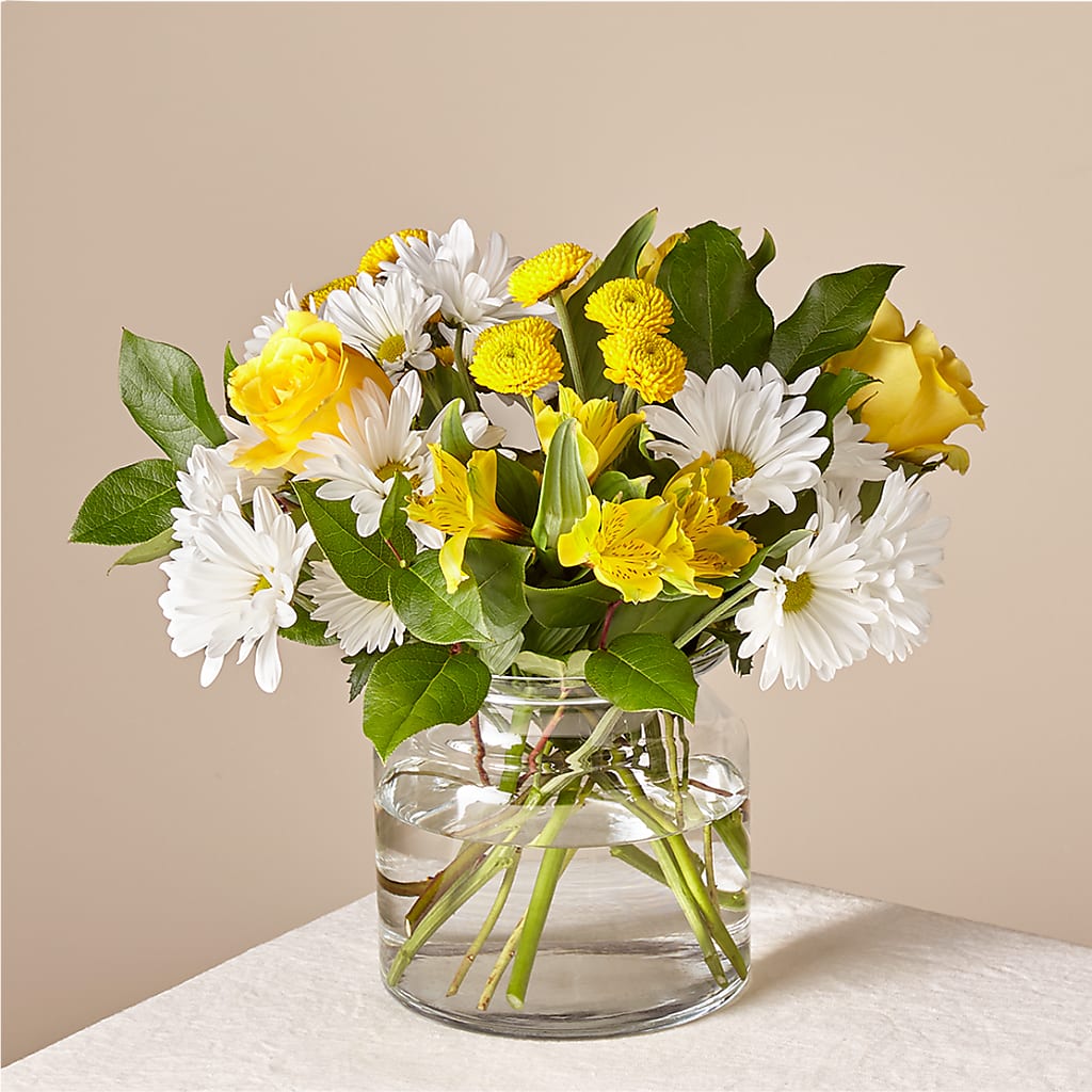 Sunny Sentiments Bouquet – R & J BLOOMS, Rowlett TX