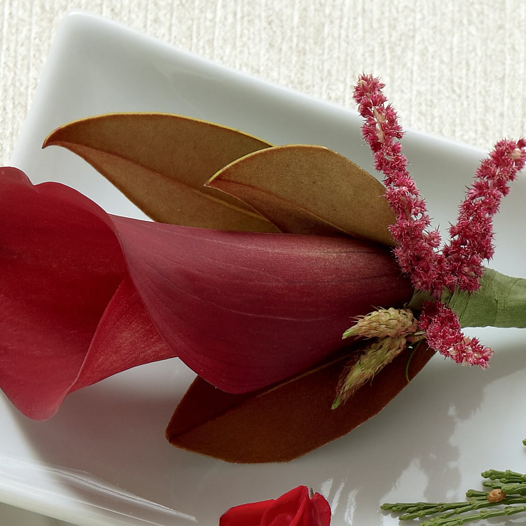 Red Calla Boutonniere – R & J BLOOMS, Rowlett TX