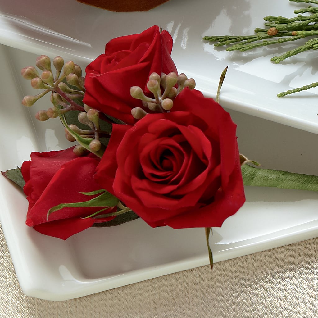 Red Spray Rose Boutonniere – R & J BLOOMS, Rowlett TX