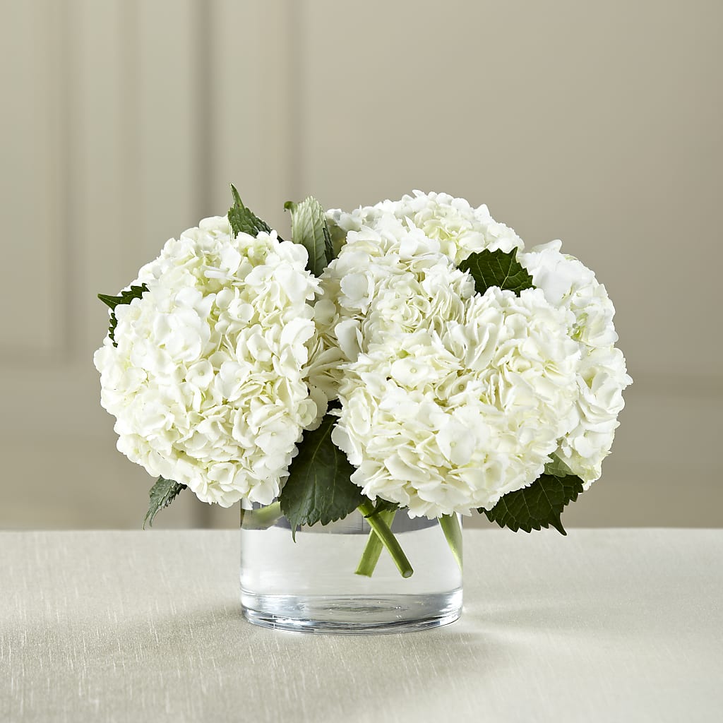 White Hydrangea Bouquet – R & J BLOOMS, Rowlett TX