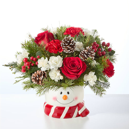 Jolly Snowman Bouquet – R & J BLOOMS, Rowlett TX