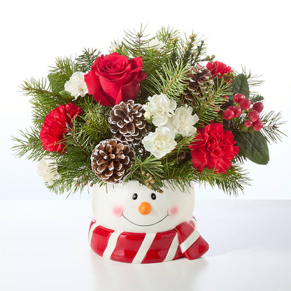 Jolly Snowman Bouquet – R & J BLOOMS, Rowlett TX