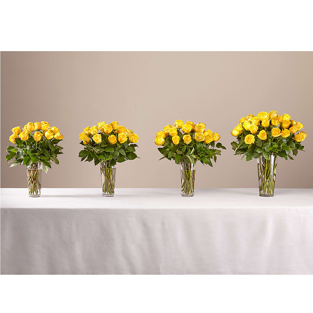 Long Stem Yellow Rose Bouquet – R & J BLOOMS, Rowlett TX