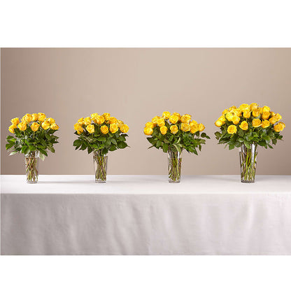 Long Stem Yellow Rose Bouquet – R & J BLOOMS, Rowlett TX