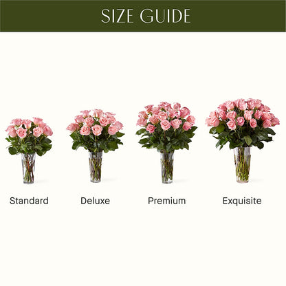 Long Stem Pink Rose Bouquet – R & J BLOOMS, Rowlett TX
