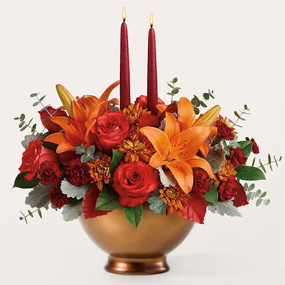 Fruits of Fall Centerpiece – R & J BLOOMS, Rowlett TX
