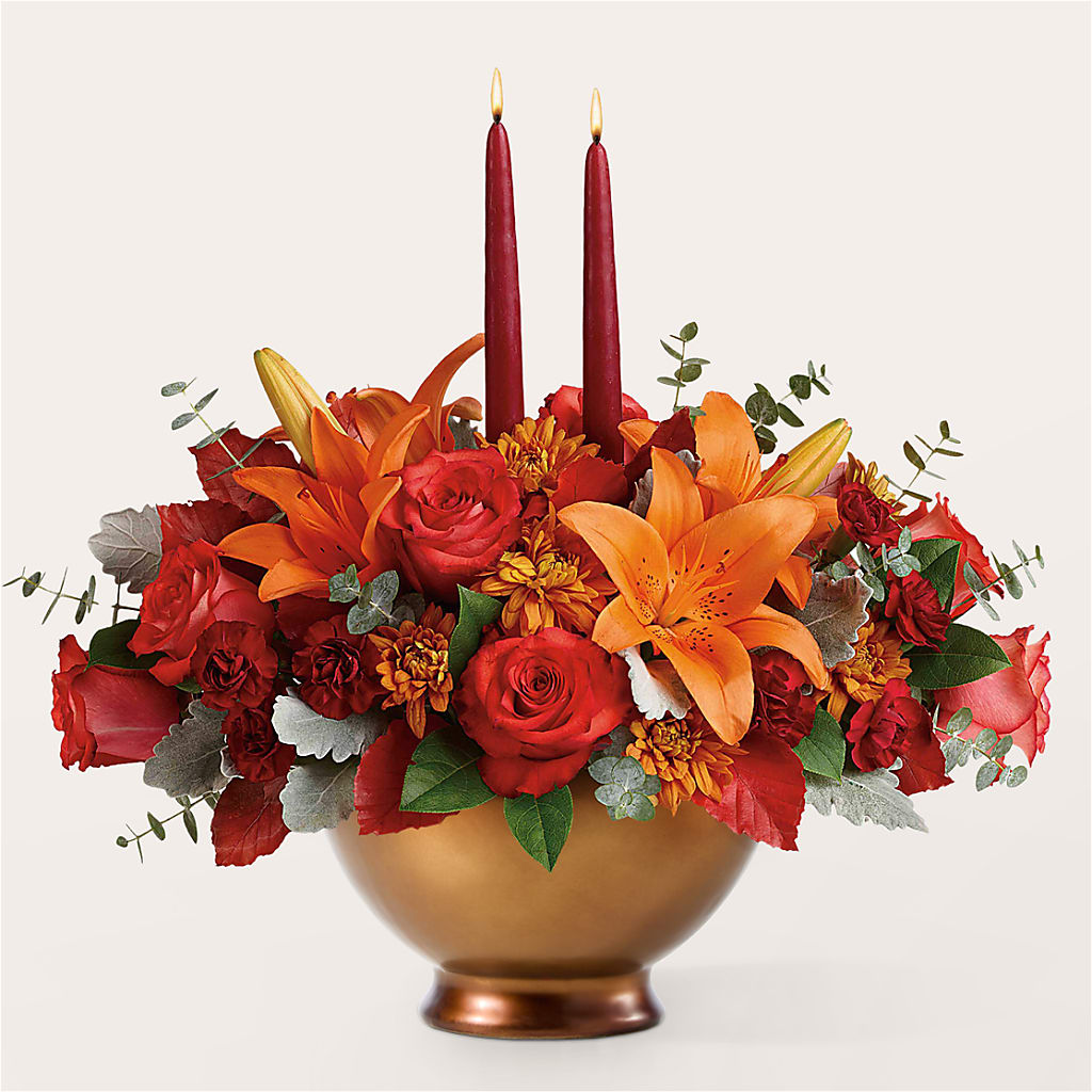 Fruits of Fall Centerpiece – R & J BLOOMS, Rowlett TX