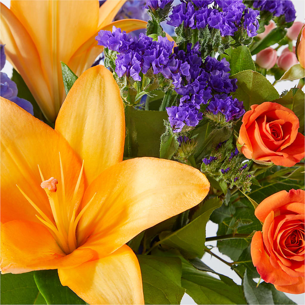 Radiant Citrus Bouquet – R & J BLOOMS, Rowlett TX