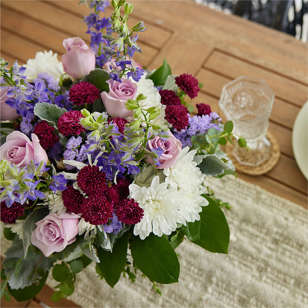 Violet Frost Bouquet – R & J BLOOMS, Rowlett TX