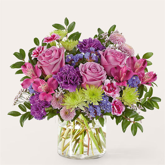 Glass Half Full Bouquet – R & J BLOOMS, Rowlett TX