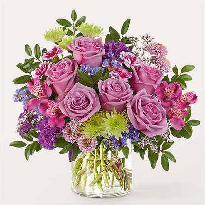 Glass Half Full Bouquet – R & J BLOOMS, Rowlett TX
