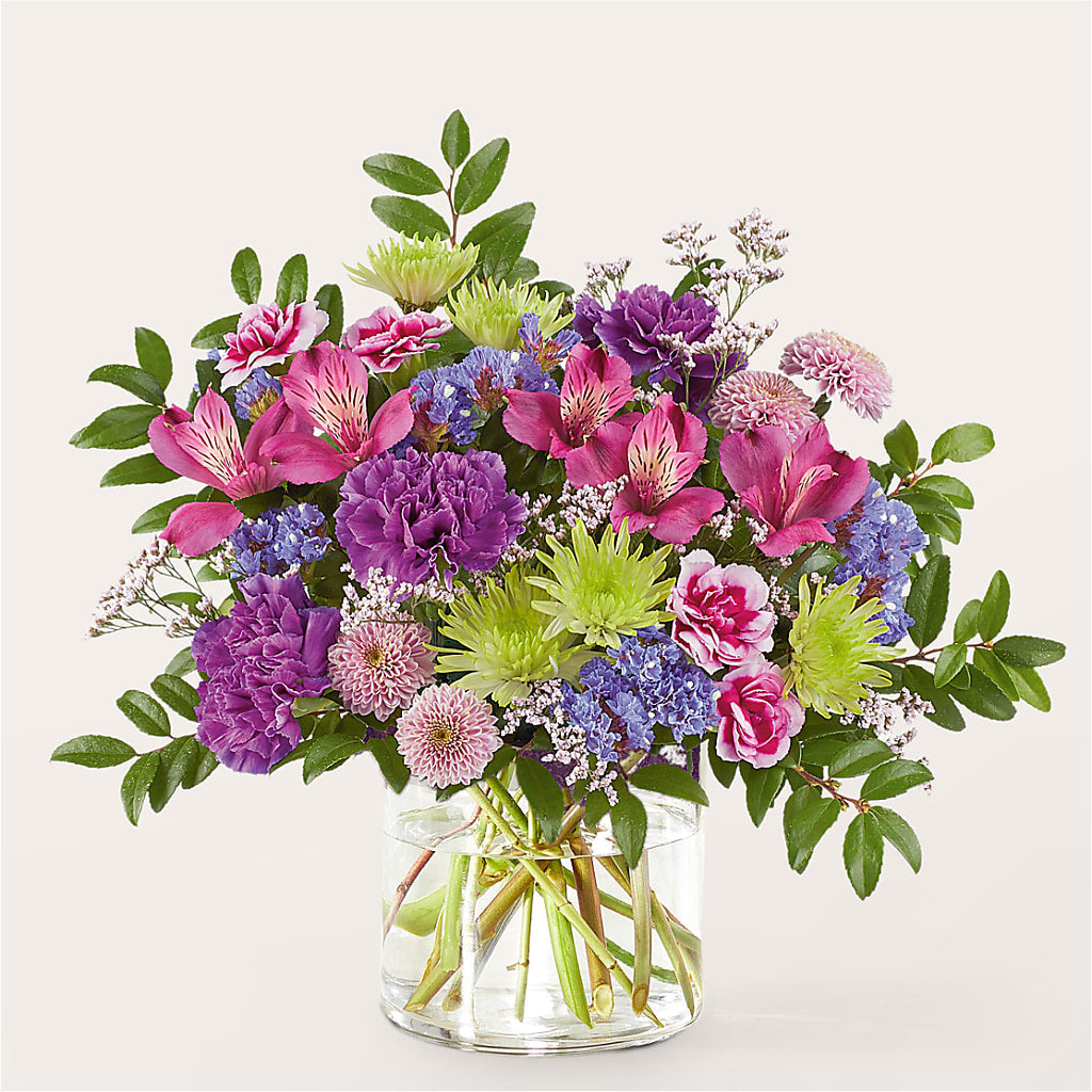 Glass Half Full Bouquet – R & J BLOOMS, Rowlett TX