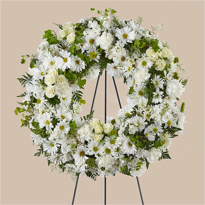 Faithful Wishes Wreath – R & J BLOOMS, Rowlett TX