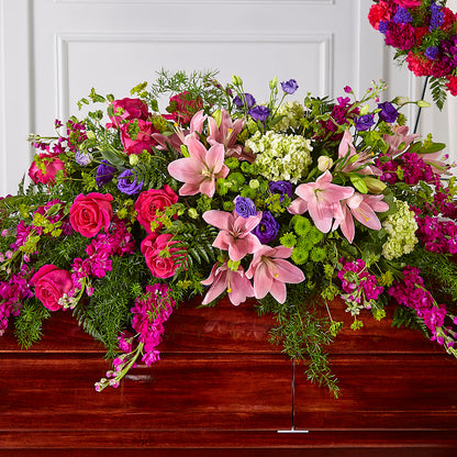 Radiant Tribute Casket Spray – R & J BLOOMS, Rowlett TX