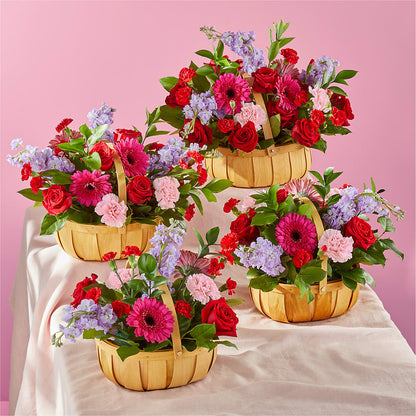 Pink Picnic Basket – R & J BLOOMS, Rowlett TX