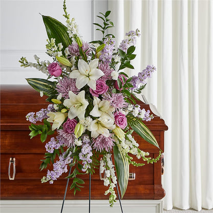 Grateful Hearts Standing Spray – R & J BLOOMS, Rowlett TX