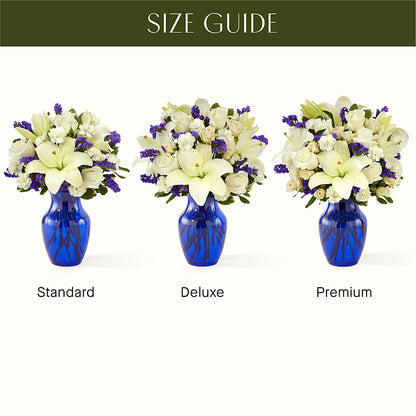 Sapphire Rush Bouquet – R & J BLOOMS, Rowlett TX