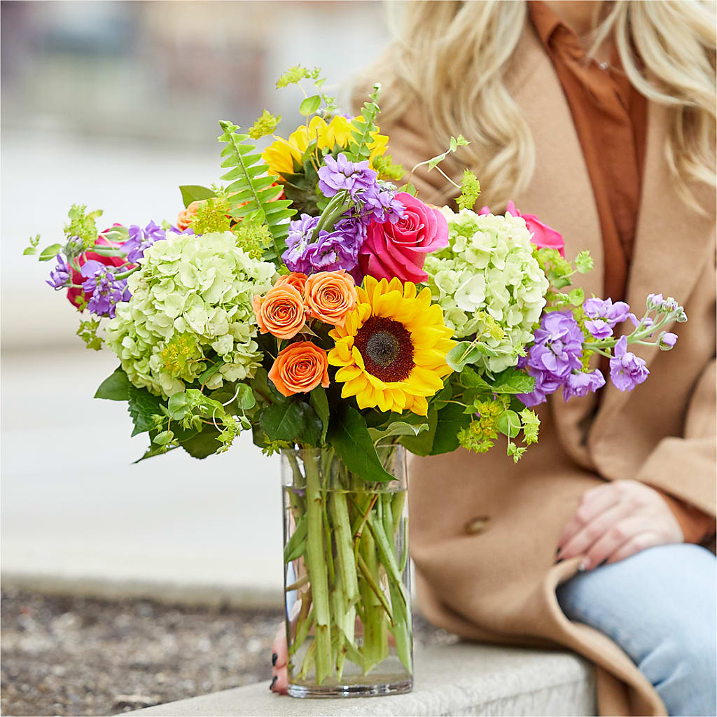 Vibrant Greetings Bouquet – R & J BLOOMS, Rowlett TX