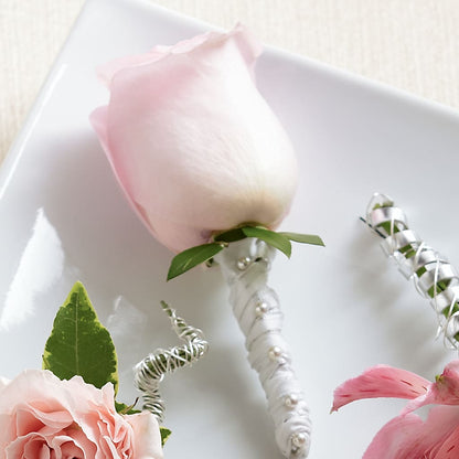 Pink Rose Boutonniere – R & J BLOOMS, Rowlett TX