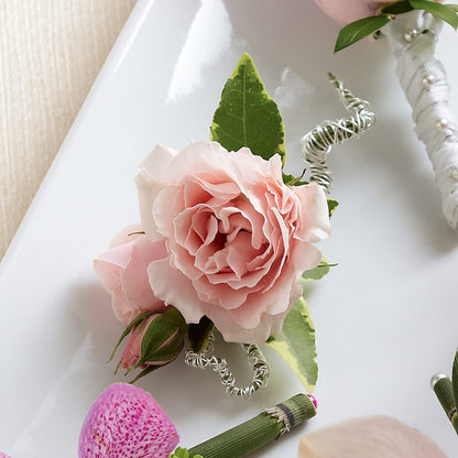 Pink Spray Rose Boutonniere – R & J BLOOMS, Rowlett TX