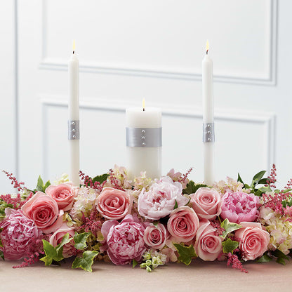 Worldwide Romance Unity Candle Arrangement – R & J BLOOMS, Rowlett TX